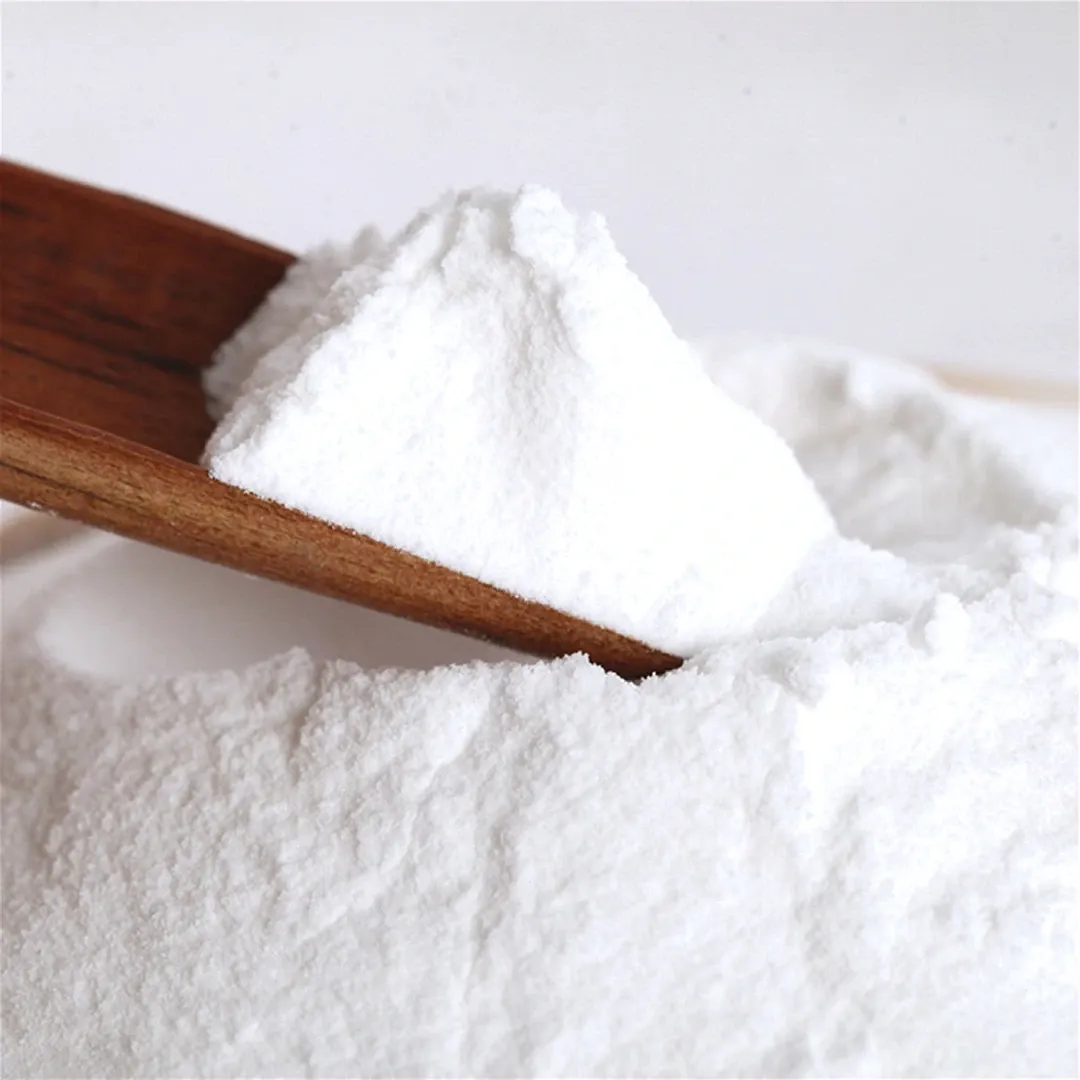 White powder on a wooden scoop