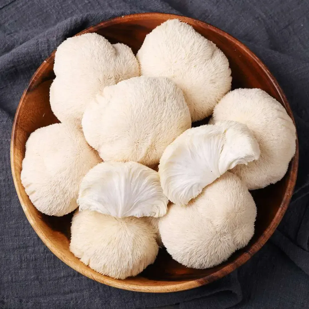 Lion's mane mushrooms in a bowl
