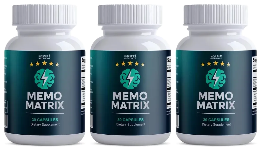 Three MemoMatrix bottles, 30 capsules each